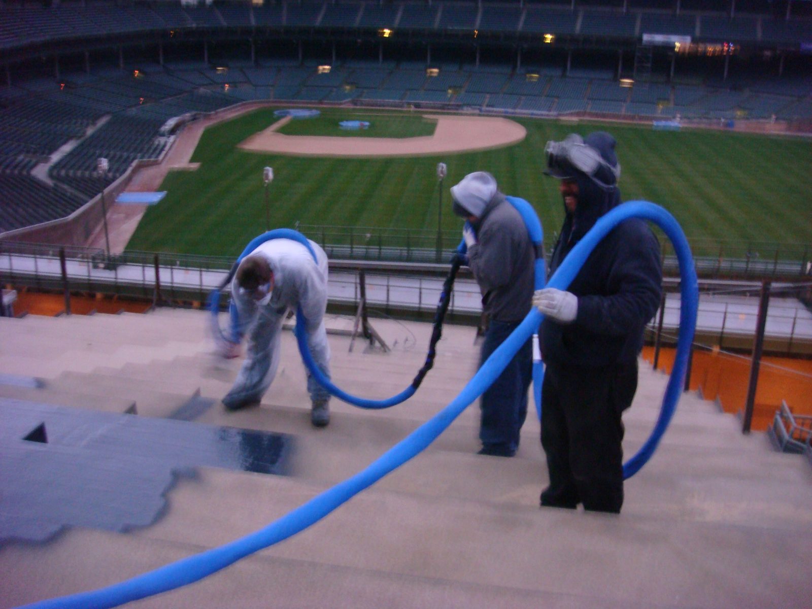 Exterior concrete apron repair